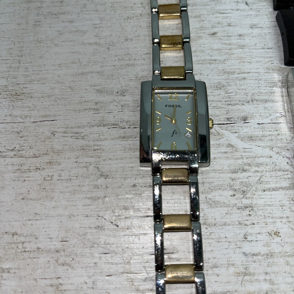 lot of two fossil watches untested needs batteries Es-1540 And Ex-9554 - Picture 2 of 6